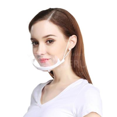 China Comfortable Plastic Mouth Cover Pet Restaurant Hotel Use Transparent Face Nose Mouth Shield for Food Service for sale