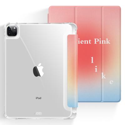 China With ultra-thin pencil hoder light weight improve heat dissipation. New Design Hot Selling UV Printing Transparent Case Case For iPad 10.2 7/8th for sale