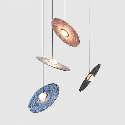 China New Nordic Decorative Pendant Light Stone Terrazzo Pendant Light Contemporary Concrete Chandelier Light for sale