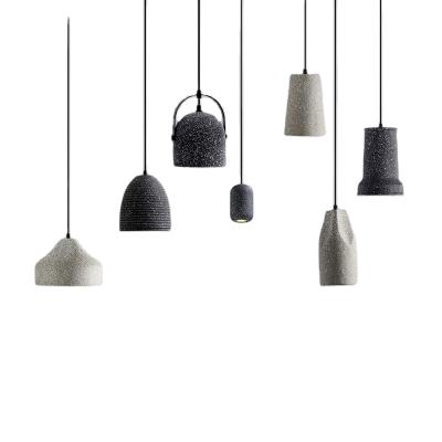 China Gray Black Nature Decorative Modern Simple Style Kitchen Dining Terrazzo Pendant Lights for sale