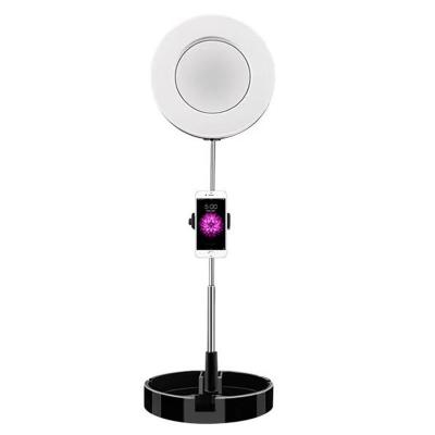 China Factory Price New 2020 Portable Design LED Circle Selfie Ring Light Phone With Ring Light Stand For Portable Camera Selfie Camera Light for sale