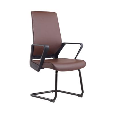 China Multifunctional Modern High Back Office Waiting Room Brown Leather Chair Made In Foshan for sale