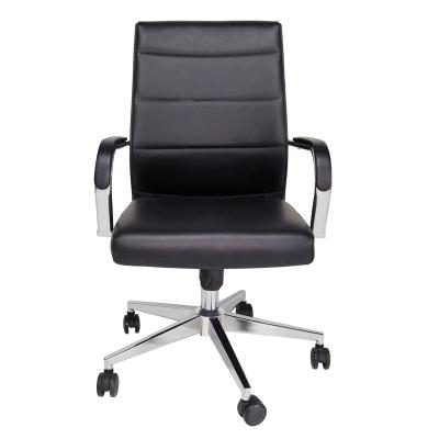 China (Height) Conference Chair Adjustable Leather High Back Black Swivel for sale