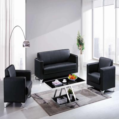 China Modular Commercial Use Office Sofa Luxury Black Supply for sale