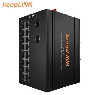 Chine LACP KeepLINK IP40 Grade Industrial Multifunctional Gigabit 2.5G SFP L2 L3 POE Managed Switch à vendre