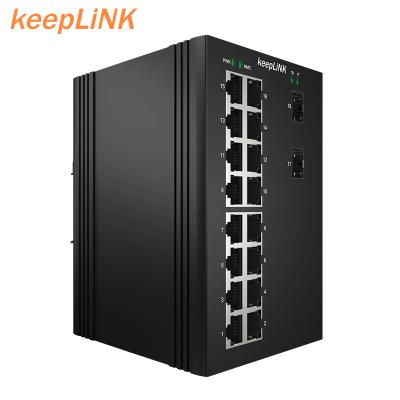 Китай Industrial LACP Gigabit Switch 2*1000M SFP Port 16*10/100/1000M PoE Port Ethernet Switch продается