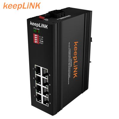 中国 Unmanaged Ethernet 100mbps 8 port network industrial unmanaged switch 1.8G 販売のため