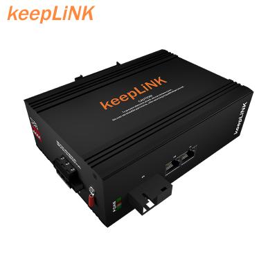 中国 3-Ports POE Fiber Optic Industrial Switch 1 Multi Mode Duplex Fiber With 2 Ethernet PoE 販売のため