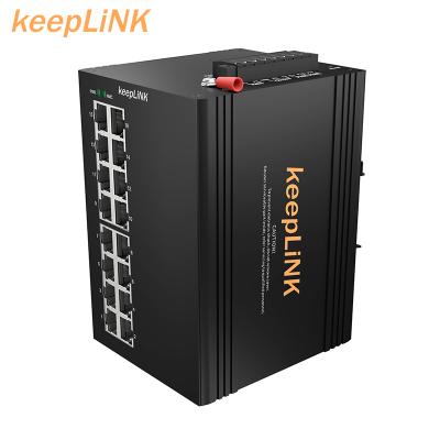 China LACP 16*10/100/1000Base-T 16 Port Managed Industrial Ethernet Switches for sale