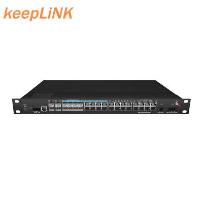 China LACP 1U L3 Rack Mount Managed Switches 4*10G SFP Ports+8*1000Mbps Ports+8*1000M Combo Ethernet Ports Industrial Optical Switches for sale