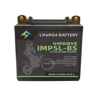 China OEM/ODM maintenance free lifepo4 battery 12V3AH motorcycle battery 113x70x105mm for sale