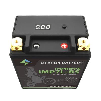 China China wholesale lifepo4 battery 12V4AH maintenance free motorcycle battery 113x70x129mm for sale