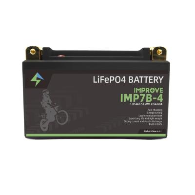 China Extremely popular maintenance free lifepo4 battery 12V4AH motorcycle battery 150x65x93mm from USA and Europe for sale