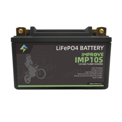 China Global battery start knock lifepo4 battery 12V6AH green power motorcycle battery for sale