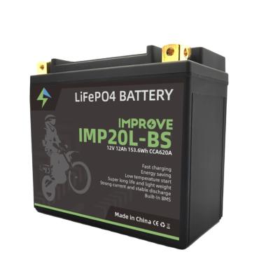 China Powering Rechargeable Battery OEM/ODM Lithium Iron Phosphate Battery 12V12AH Motorcycle Battery for sale