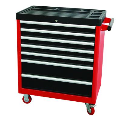 China Deluxe Tool Chest with 7 Drawer Liner Roll 31.5 Inch Tool Storage with EVA Plastic Top and Handle for Car Repair Shop for sale