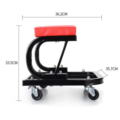 China Deluxe Rolling Mechanic Stool Chair Repair Creeper Seat Factory Tray Shop Auto Car Garage for sale