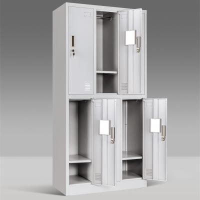 China New Arrival Modern Design Locker Office Metal Furniture Storage Filing Cabinet With Six-lock Door for sale