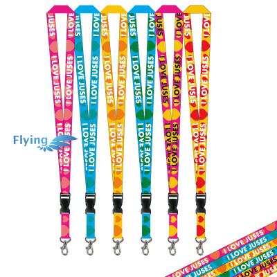 China Diversified Customized I LOVE JESUS ​​Polyester High Quality Printed Logo Lanyards Custom Key Chain Lanyards for sale