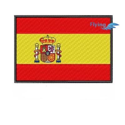 China Custom Colorful 3D Spain Flag Embroidery Patch for sale