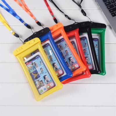 China Fashion Hot Selling Universal Water Proof PVC Cell Phone Cases Clear Pouch Waterproof Bag, Water Proof Cell Phone Bag With Lanyard for sale