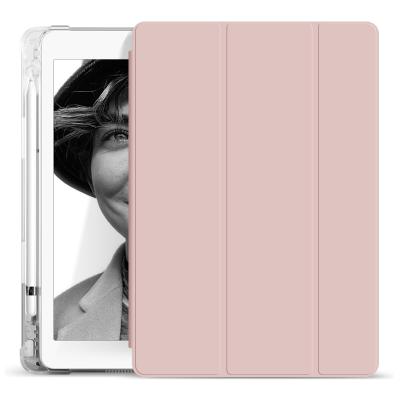 China Hot Selling Auto Flip Sleep Flip Case Transparent Tablet Wake Case with Pencil Holder for iPad pro 11 2021 for sale