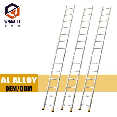 China 14 Steps Simple Straight Ladders Domestic Aluminum Ladders 420*43*7mm Industrial cheap&safety for sale