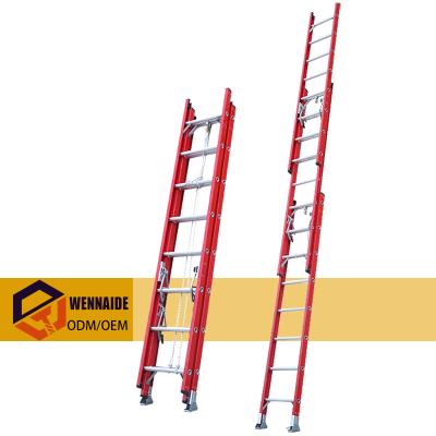 China Insulation Ladders Customized Good Quality With Reasonable Price Fiberglass Triple 3 Sec Extension Ladder for sale