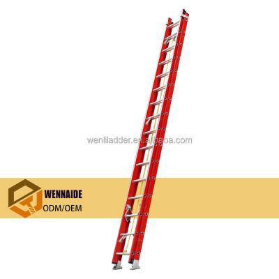 China Insulation Ladders 2*16steps 9.6m ANSI Customizability Factory Price Suitable For Fiberglass Electric D-rung Extendable Telescopic Work Ladder for sale