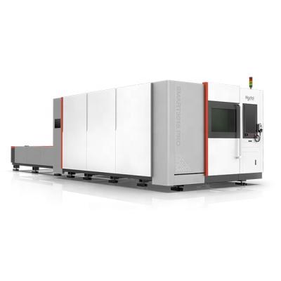 China Water Cooled 1KW - 6KW HGSATR Enclosed Laser Cutting Machine With Exchange Platform For Metal Cutting CNC Laser Cutting Machine for sale