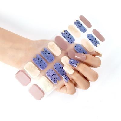 China New Innovative Product DIY Korea 3d Custom Nail Tips Popular Low Price Good Quality Semi-cured Gel Nail Stickers for sale