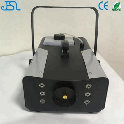 China Guangzhou Aluminum Dmx512 Mini Fog Machine 1500w with LED Effect Smoke Machine for Wedding Party Home Disco for sale