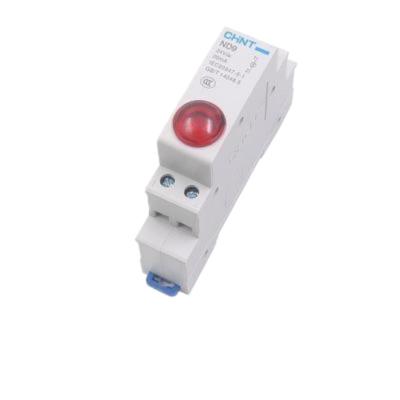 China Electronic Control System Chint Din rail button type signal light LED installation 24V electric box DC indicator light NP9 power 220V for sale