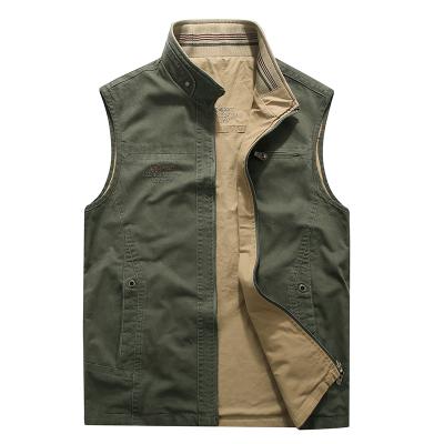 China Fashion Anti-Shrink Custom Cotton Waistcoat Men Strength Vest Outdoor Fisherman Vest Hi for sale