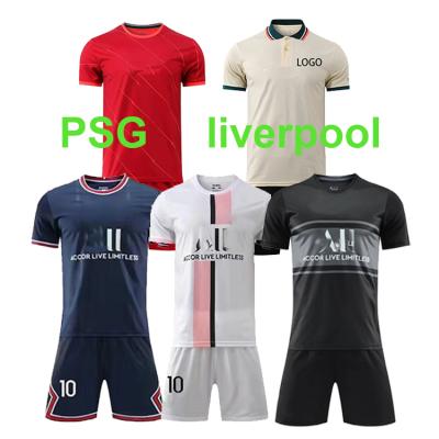 China Custom Breathable Soft 2022 Soccer Uniform Jersey Men Tracksuits Soccer Wear Football Uniform Thailand Jersey for sale