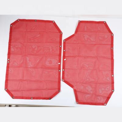 China Brief & Red Single Color Sunshade Mesh Protection For Jeep Wrangler JK 4 Door Without Logo for sale