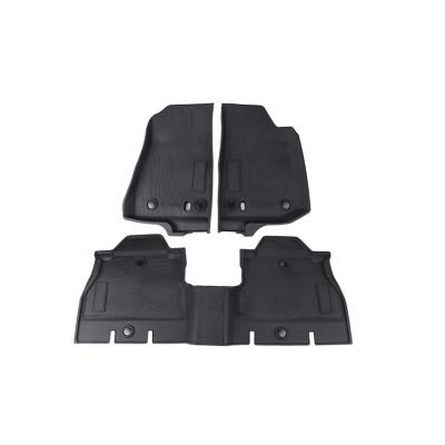 China Plain Color Minus All Weather Pattern Strip Front And Rear Floor Liner Set For Jeep Wrangler JL 4 Door for sale