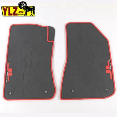 China Brief & Single Red Color 2Door Floor Mat Auto Accessories For Jeep Rubber Cowboy JL for sale