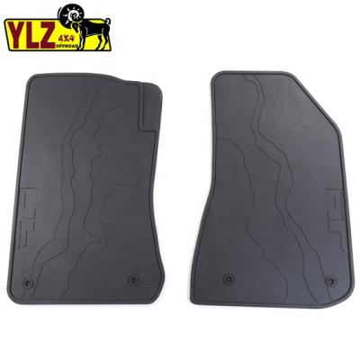 China Brief & Single Color Black 2Door Floor Mat Auto Accessories For Jeep Rubber Cowboy JL for sale