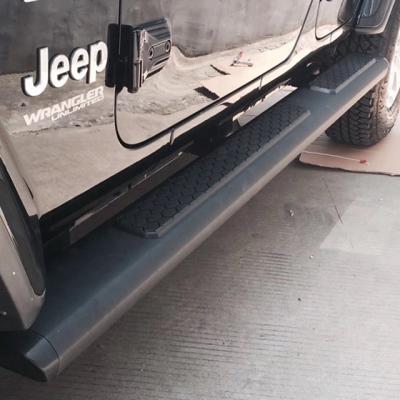 China Single Color No Pattern Black Side Step Bars Rocker Guards Rocker Rails For Jeep Wrangler JL for sale