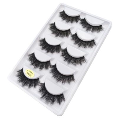 China Mutilayer/Natural Looking/3Deffect 3D Mink Hair False Eyelashes Stereo Multilayer Custom Eyelashes Packaging Private Label Natural Mink Eyelash for sale