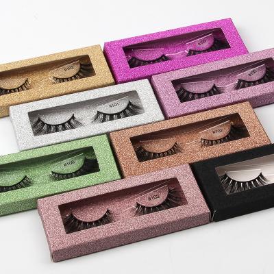 China Hot Selling Feather Eyelash Vendor Private Label Fake Mink Lashes Your Own Logo Mink Eyelashes With Packing Box for sale