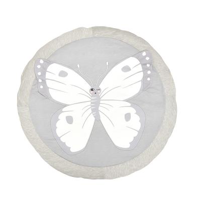 China Foldable Animal Cotton Outer Layer Cartoon Butterfly Children Crawling Soft Play Mats Playmats for sale