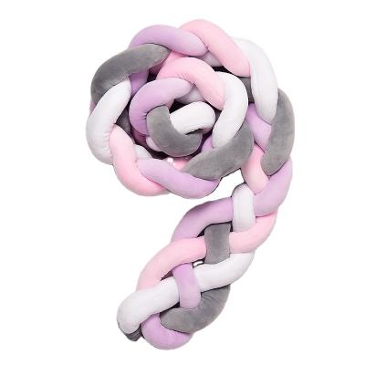 China Anti-Pull Factory Wholesale Cotton Braided 4 Strand Colorful Crib Bumper for sale