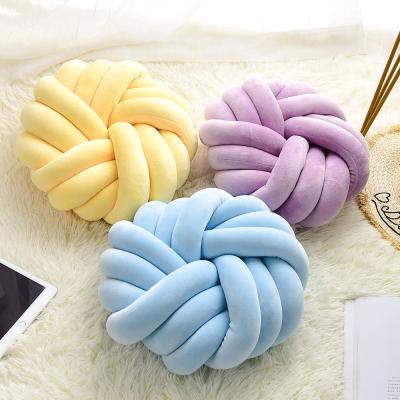 China Hot Home Baby Soft Bumper Knot Body Decor Anti-pull Sales Braided Knot Pillow for sale