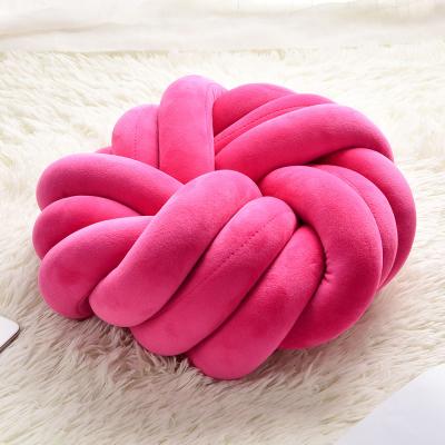 China Anti-Pull Home Decoration Soft Plush Creative Designs Braided Baby Knot Bumper Pillow for sale