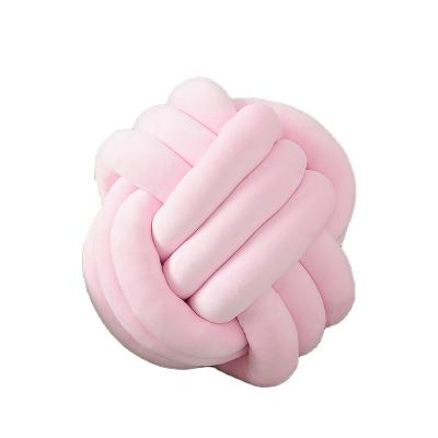 China Anti-Pull Household Round Knot Sofa Decor Throw Pillow Ball Knot Braided Pillow for sale