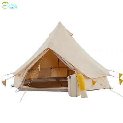 China Rainproof / Large Outdoor Room Tent 3-6 Person / Amazon Glamping Camping Comfortable Warm Waterproof Cotton Canvas for sale