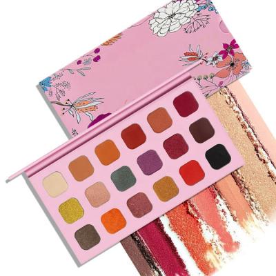 China Waterproof Pink 18 Color Eyeshadow Palette Cosmetic Make Up High Pigmented Eyeshadow Palette Eyeshadow Palette for sale