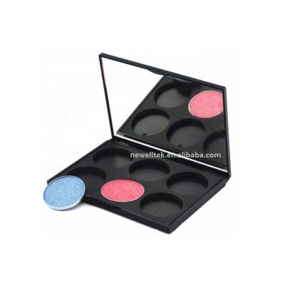 China 6 Pans Recyclable Empty Makeup Eyeshadow Case Empty Eyeshadow Palette Packaging for sale